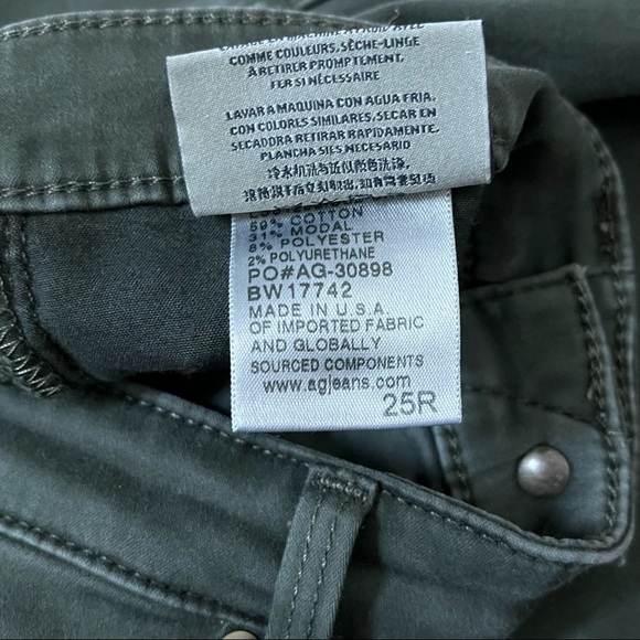 AG Adriano Goldschmied Skinny Legging Womens 25R Green Modal Blend Soft - Picture 7 of 11